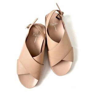 Linea Paolo Raylin Slingback Sandals Blush Pink Leather 6M